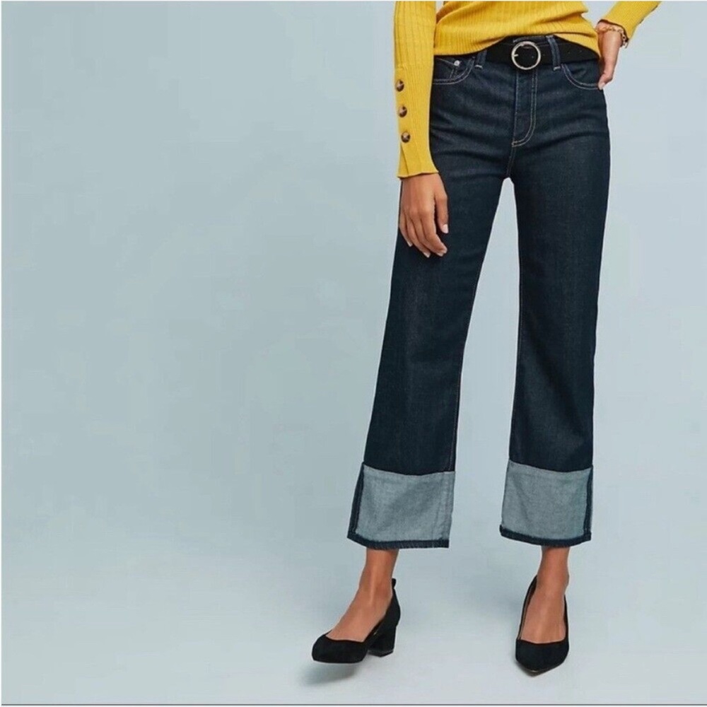 Adriano Goldschmied Dark Blue Cropped  Jeans - Picture 2 of 8
